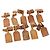 LOUIS VUITTON Powanie Name Tag Leather 10set Beige LV Auth 167219