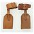 LOUIS VUITTON Powanie Name Tag Leather 10set Beige LV Auth 167219 - vista 7