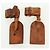 LOUIS VUITTON Powanie Name Tag Leather 10set Beige LV Auth 167213 - vista 11