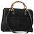 Borsa Tote GUCCI Bamboo in scamosciato 2way Nero Oro 002 123 0322 Auth 175645