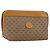 GUCCI Micro GG Supreme Pouch PVC outlet Beige Oro Auth 177897 D'oro