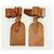 LOUIS VUITTON Powanie Name Tag Leather 10set Beige LV Auth 167220 - vista 9