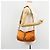 Borsa a Spalla Miu Miu Canvas Orange Gold Auth 177028A D'oro Arancione - vista 25