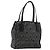 Borsa Salvatore Ferragamo Gancini in PVC e pelle nera argento Auth BA12370 Nero