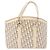 Bolso Tote Christian Dior Trotter Canvas Beige Plata Auth 179002A - vista 2