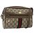 Sac GUCCI GG Supreme Web Sherry Line en PVC Beige Or 904 02 004 Auth 178513 Doré