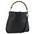 Borsa a Spalla GUCCI Bamboo in Pelle 2way Nero Oro 001 3444 1638 Auth bs34925 D'oro