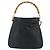 Borsa a Spalla GUCCI Bamboo in Pelle 2way Nero Oro 001 3444 1638 Auth bs34925 D'oro - vista 2