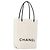 Borsa a Mano CHANEL Essential in Pelle Bianca CC Auth 178954V Bianco