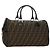 Mini Borsa Boston FENDI in tela Zucca Marrone Nero Autentica am11498SAV