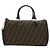 Mini Borsa Boston FENDI in tela Zucca Marrone Nero Autentica am11498SAV - vista 13