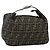 Bolsa de Mão FENDI Zucca Canvas Marrom Preto Auth bs35005