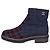 Chanel Blue Textile Logo Zip Ankle Boots Size 38.5 pre-owned