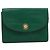 Céline Bolso de Hombro con Cadena CELINE de Cuero Verde Oro Auth 177238A Dorado - vista 13