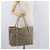 Borsa Tote GUCCI GG Supreme in PVC Beige Oro 309613 Auth ka4230 - vista 24