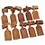 LOUIS VUITTON Powanie Name Tag Leather 10set Beige LV Auth 167215