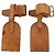 LOUIS VUITTON Powanie Name Tag Leather 10set Beige LV Auth 167215 - vista 3