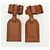 LOUIS VUITTON Powanie Name Tag Leather 10set Beige LV Auth 167215 - vista 4