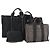 Hermès Borsa Tote HERMES Canvas 4 Set Gray Black Auth ti3899 Marrone Nero