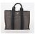 Hermès Borsa Tote HERMES Canvas 4 Set Gray Black Auth ti3899 Marrone Nero - vista 14