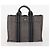Hermès Borsa Tote HERMES Canvas 4 Set Gray Black Auth ti3899 Marrone Nero - vista 15