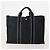 Hermès Borsa Tote HERMES Canvas 4 Set Gray Black Auth ti3899 Marrone Nero - vista 2
