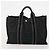 Hermès Borsa Tote HERMES Canvas 4 Set Gray Black Auth ti3899 Marrone Nero - vista 9