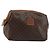 Céline Pochette CELINE Macadam Canvas PVC Pelle Marrone Oro Auth 177896 D'oro