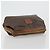 Céline Pochette CELINE Macadam Canvas PVC Pelle Marrone Oro Auth 177896 D'oro - vista 5