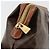 Céline Pochette CELINE Macadam Canvas PVC Pelle Marrone Oro Auth 177896 D'oro - vista 9