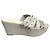 Autre Marque Sandali con zeppa in pelle grigia Calvin Klein Jeans Grigio