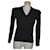 Dolce & Gabbana schwarzer V-Ausschnitt Wollpullover  - Ansicht 1