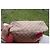 Borsa Gucci in tela monogrammata beige e pelle dorata con ricamo rosa D'oro - vista 4