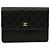 Clutch Chanel Black CC Satin Diamond Stitch Negro