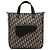 Tote Saddle in tela Blue Oblique e pelle Dior Blu navy