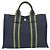 Hermès Hermes Fourre-Tout PM Canvas Tote Bag Olivgrün Marineblau