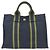 Hermès Hermes Fourre-Tout PM Canvas Tote Bag Olivgrün Marineblau - Ansicht 4