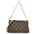 Clutch con tracolla Louis Vuitton Monogram Pallas Marrone Rosso Monogramma
