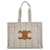 Céline Celine Cabas Thais Large Triomphe Tote Bag Marrone Bianco