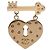Spilla Chanel Coco Mark Heart Lock Key Motif Rosa D'oro