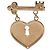 Spilla Chanel Coco Mark Heart Lock Key Motif Rosa D'oro - vista 2