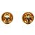 Timeless Chanel Vintage Clip-Ohrringe mit Goldbeschichtung und Strass Golden - Ansicht 2