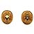 Timeless Orecchini a clip vintage Chanel Coco Mark D'oro - vista 2