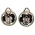 Orecchini Chanel Camellia Coco Mark Nero Argento Bianco  - vista 2