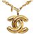 Collana a catena Chanel Matelassé Coco Mark con finitura dorata D'oro
