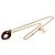 Collana con pendente Gimme Crew Louis Vuitton Rosso D'oro - vista 3