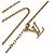 Collana con pendente Gimme Crew Louis Vuitton Rosso D'oro - vista 4