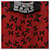 Sciarpa in seta Hermès Twilly Logo Alphabet Nero Rosso  - vista 4