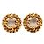 Orecchini a clip vintage Chanel Coco Mark D'oro
