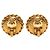 Orecchini a clip vintage Chanel Coco Mark D'oro - vista 2